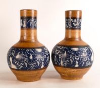 Pair of Chinese vases with Qianlong mark, height 22.5cm (2)