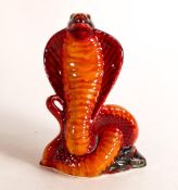 Anita Harris Venomous Cobra Snake, h.21cm, gold signed