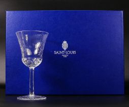 Saint Louis set of six new White wine glasses, height 16cm