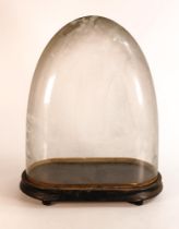 Victorian oval glass dome suitable for taxidermy / figure group, height 35cm width 30cm & depth 14.