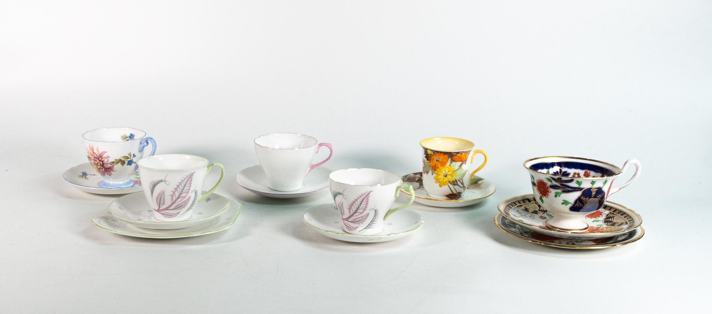 Two Shelley trios and 4 coffee cups & saucers to include patterns - Gainsborough 8524, Sterling,