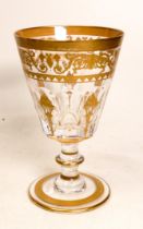 Six De Lamerie Fine Bone China heavily gilded White wine glasses, specially made high end quality