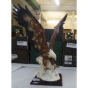 A Florence Guiseppe Armani Statue of Eagle. Overall Height 44cm