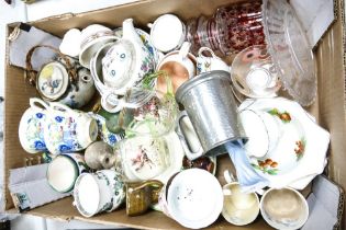 A mixed collection of items to include Masons Regency patterned tea ware, Victorian export ware ,