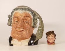 Two Royal Doulton Character Jugs The Lawyer D6498 and Sam Weller (2)