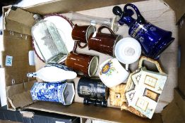 A mixed collection of items to include Portmeirion Stoke City Theme Mug, earthenware jugs, vintage
