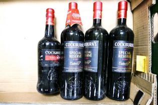 Four Bottles of Cockburns No 1 special Reserve port 3 x 100 cl & 1 @ 75cl