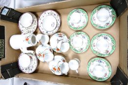 A mixed collection of items to include Diamond China part Coffee set, five Tuscan China Blenheim