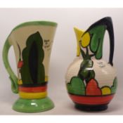 Two Crown Devon Jugs to include House by Ty Will and Tiger Trees by Dorothy Ann (2)