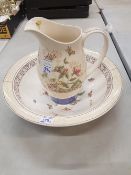 Wedgwood Sarahs Garden items to include Wash bowl 44cm Diameter and Ewer (2)