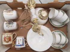 A mixed collection of ceramic items to include Royal Albert Haworth patterned Dial telephone, 6