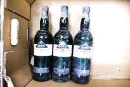 Three Bottles Of Dows Late Bottled Port