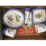 Wedgwood Sarahs Garden items to include Storage Jars, serving bowls, oil and vinegar dispensers