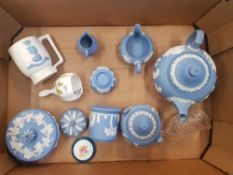 A Mixed Collection of Items to Include Wedgwood Japerware Three Piece Tea Service, Lidded Pots,