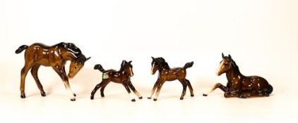 Beswick foals to include small stretched 815, lying 915, large head down 947 & gambolling left 976(