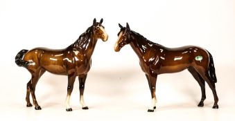 Beswick Horses to include Swish Tail 1182 & Bois Roussel 701(2)