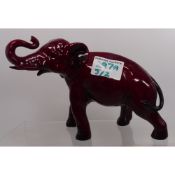 Royal Doulton Flambe Elephant with Trunk In Salute
