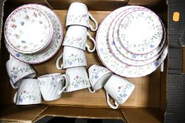 A collection of Johnson Bros Floral decorated tea & dinnerware