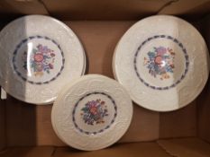 A collection of Wedgwood Morning Glory dinnerware items to include 6 x dinner plates, 6 x luncheon