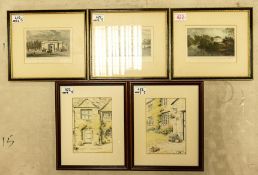 Five Artworks to include; Three 19th Century Engravings from drawing by Thomas Shepherd to