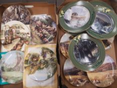 A mixed collection of decorative wall plates to include Royal Doulton and bradex examples approx