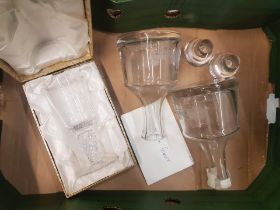 A Small Collection of Glassware Items to Include Liverpool & Machester Railway Decanters Together