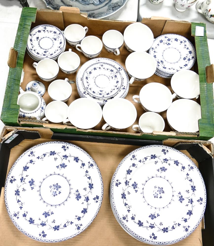 Royal Doulton York town tea and dinner ware to include 10 dinner plates , 6 trios, 6 large cups