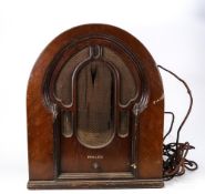 Philco 1930's Gramophone External Speaker in wooden case, height