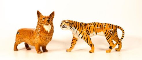 Beswick Tigress 1486 & Corgi 1299b (restored ear)(2)