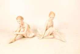 Two Worcester Studios Ballerina Figures (2)