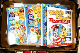 A collection of Wheres Wally Magazines & sticker books