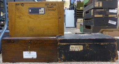 Three Late 19th / Early 20th Century Boxes to include Sampson Mordan & Co, W. Russels Brammah Lock