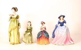 A collection of China Lady Figures to include Elegance China Clair, Rosina China Daphne, Leonardo