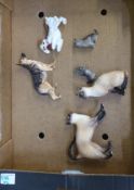 Royal Doulton Animal Figures to Include Alsatian, Character Dog with Ball, Two K Series Dogs and Two