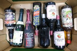 A mixed collection of Vintage Wines & Spirits including Whiteways Cherry Wine, Chamblryzette,