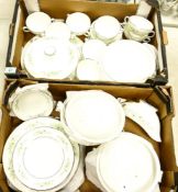 Wedgwood Westbury dinner ware to include 4 lidded tureens, dinner plates, side plates, twin