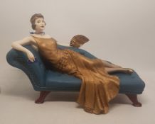 Wedgwood figure Penny from the roaring 20's collection length 27cm, boxed with cert