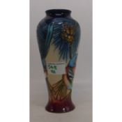 Moorcroft vase decorated in the Ingleswood design, dated 2002 h. 20.5cm ,boxed.