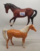 Beswick Spirit of the wind together with Beswick Palomino horse (2)