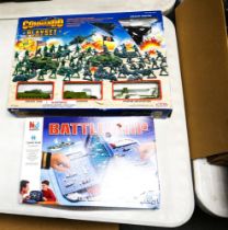 Redbox Commando Playset & MB Battleships game(2)