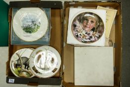 A collection of Wedgwood decorative wall plates including Wild Life of Britain series , Windsor