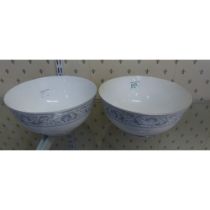 A pair of large wedgwood fruit bowls in the Dolphin design, d.25cm(2)