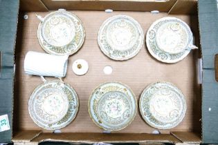 Six Paragon Royal Commemorative Cup & Saucer sets