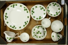 A collection of Colcough Ivy Leaf patterned tea & dinnerware
