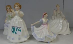 Royal Doulton Lady Figures to Include Ninette HN3215 (2nds) Together with Julie HN2995, Catherine