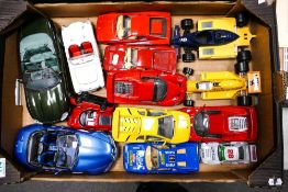 A collection of Burago, Masisto & similar model toy supercars, some with issues