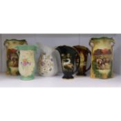 A Mixed Collection of Ceramic Vases to include Crown Devon, L S & Sons and Weatherby examples.