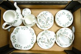 Crown Staffordshire Floral Decorated Tea Set