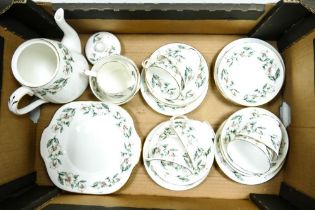 Crown Staffordshire Floral Decorated Tea Set