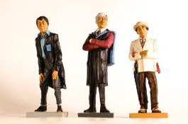 Three Dr Who Sheercast Model figure's including Jon Pertwee, Partrick Troughton & Sylvestor McCoy,